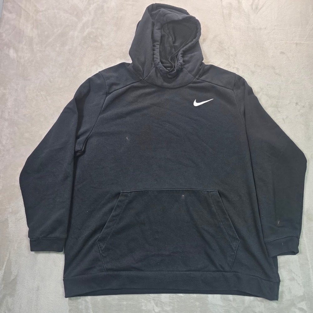 Nike Dri-FIT Standard Fit Hoodie Black Pullover Sweatshirt CZ6374-010 XXL